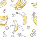 Banana line spot seamless pattern .